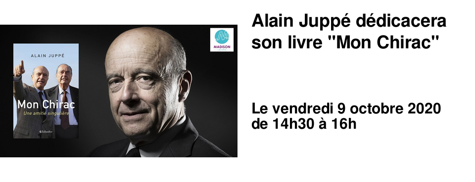 Alain Jupp� d�dicacera son livre "Mon Chirac" 