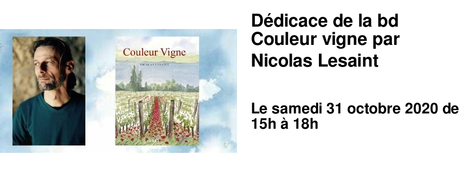 D�dicace de la bd Couleur vigne par Nicolas Lesaint